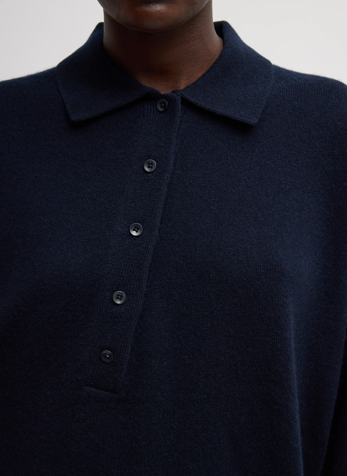 Washable Cashmere Oversized Easy Polo - Image 6
