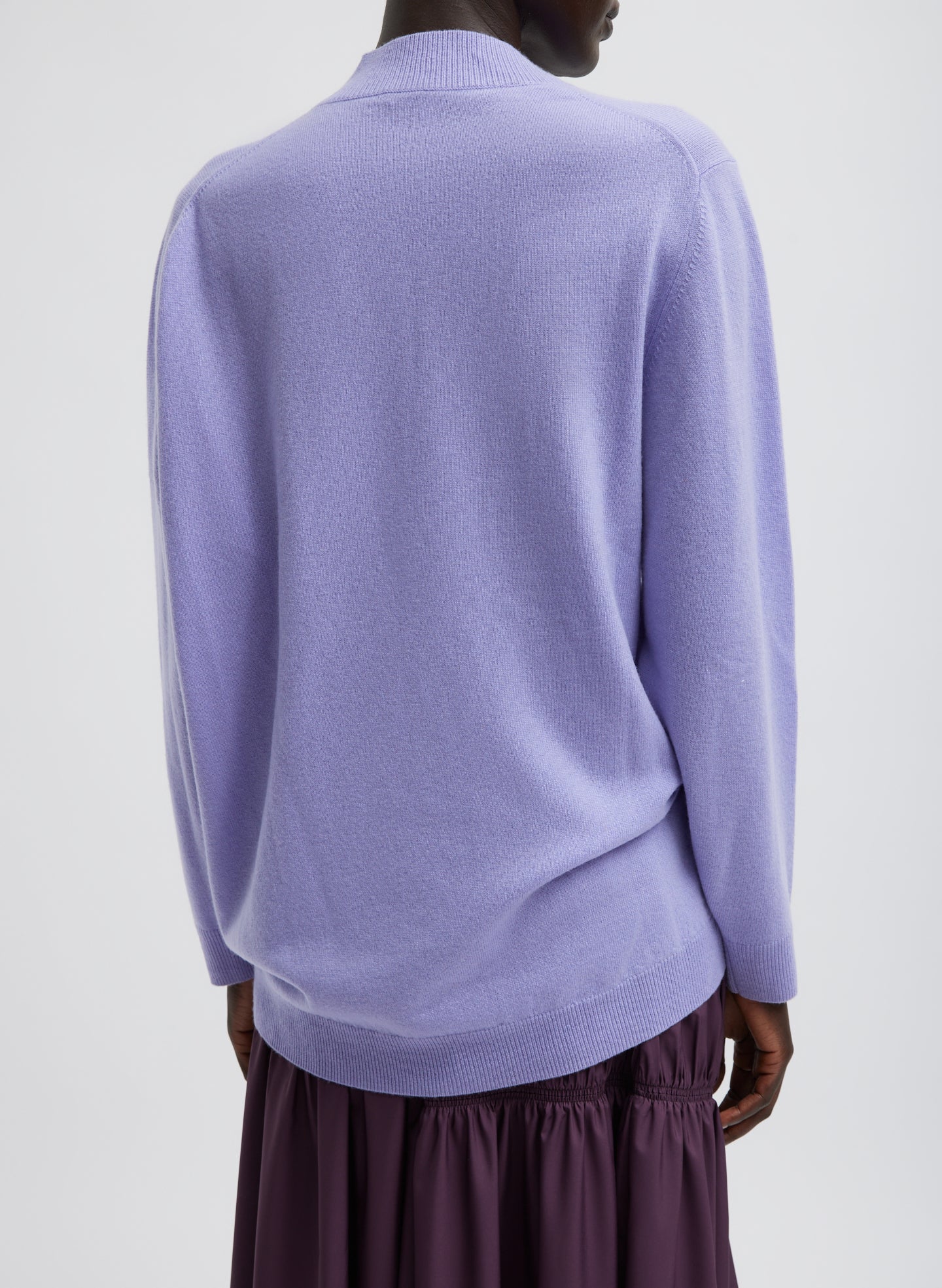 Washable Cashmere Warp V-Neck Pullover - Image 3