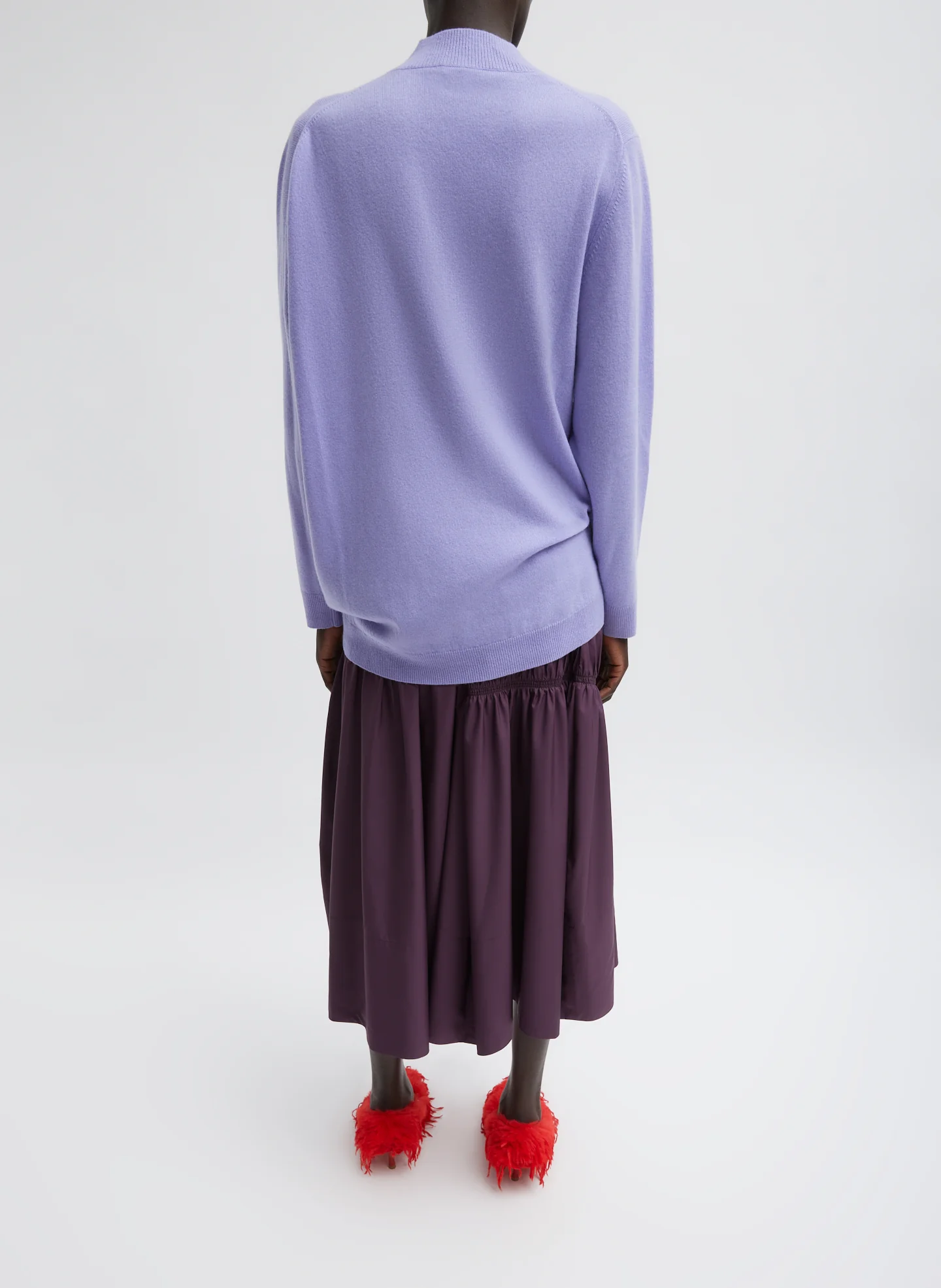 Washable Cashmere Warp V-Neck Pullover - Image 5