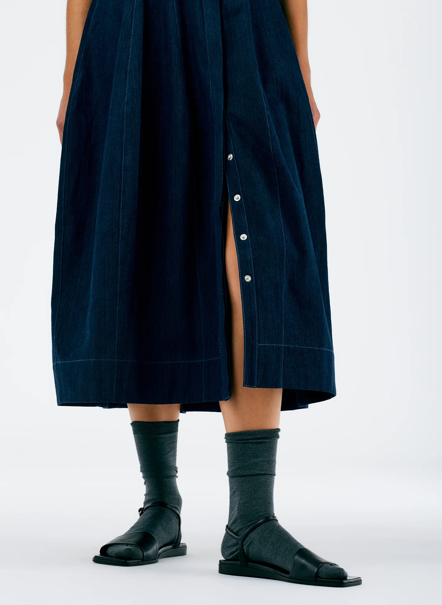 Enzyme Washed Summer Denim Dress - Image 2