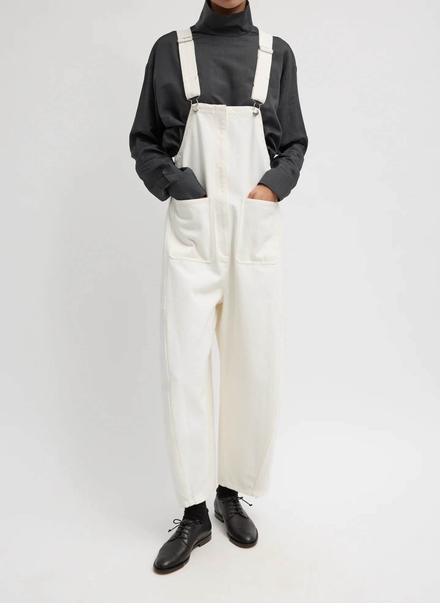 White Denim Jumpsuit - Image 3