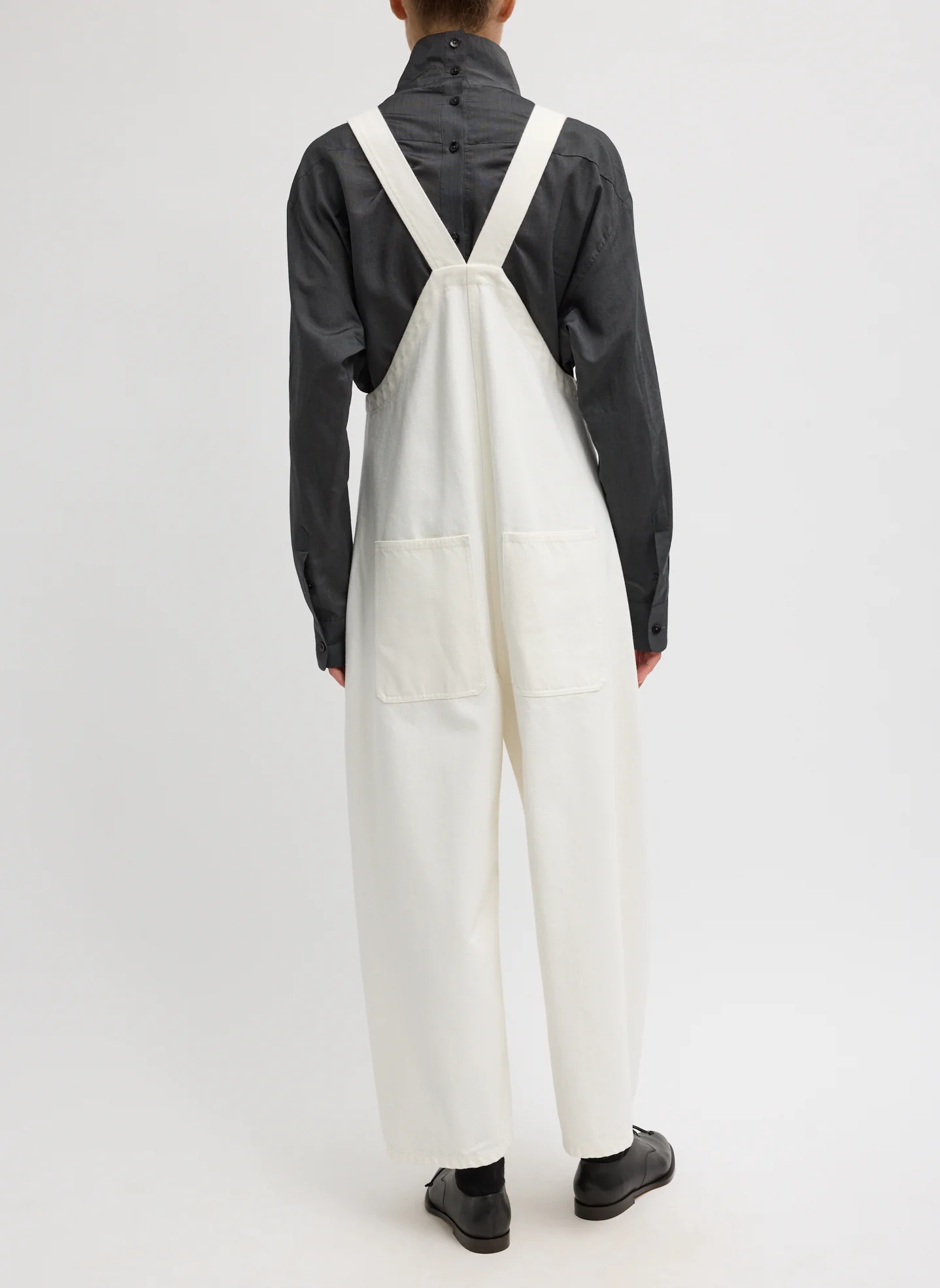 White Denim Jumpsuit - Image 5