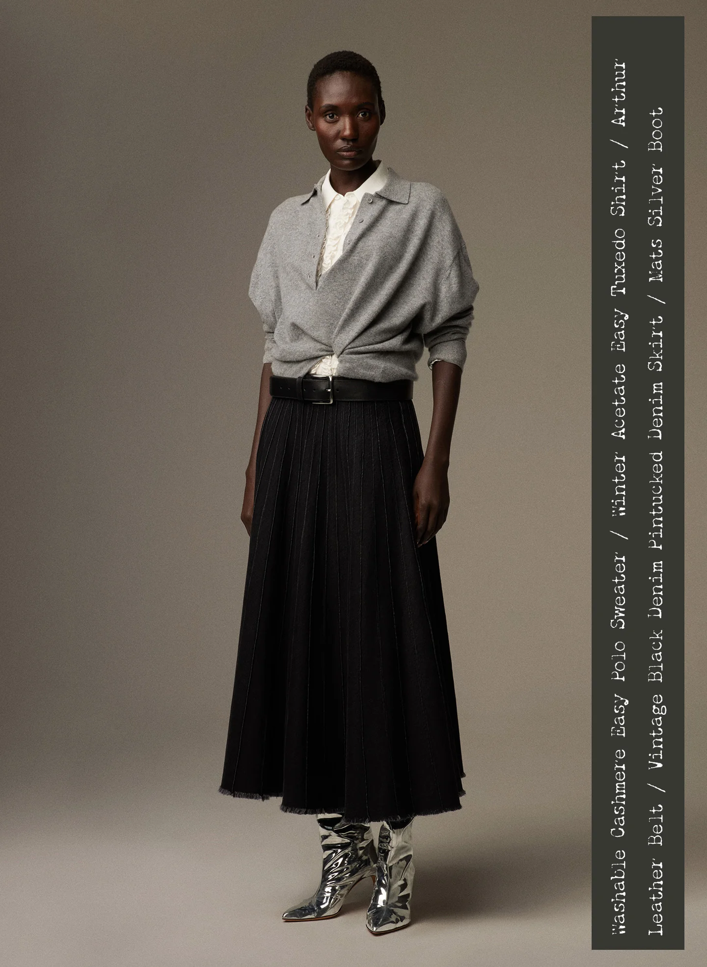 Winter Acetate Easy Tuxedo Shirt - Image 2