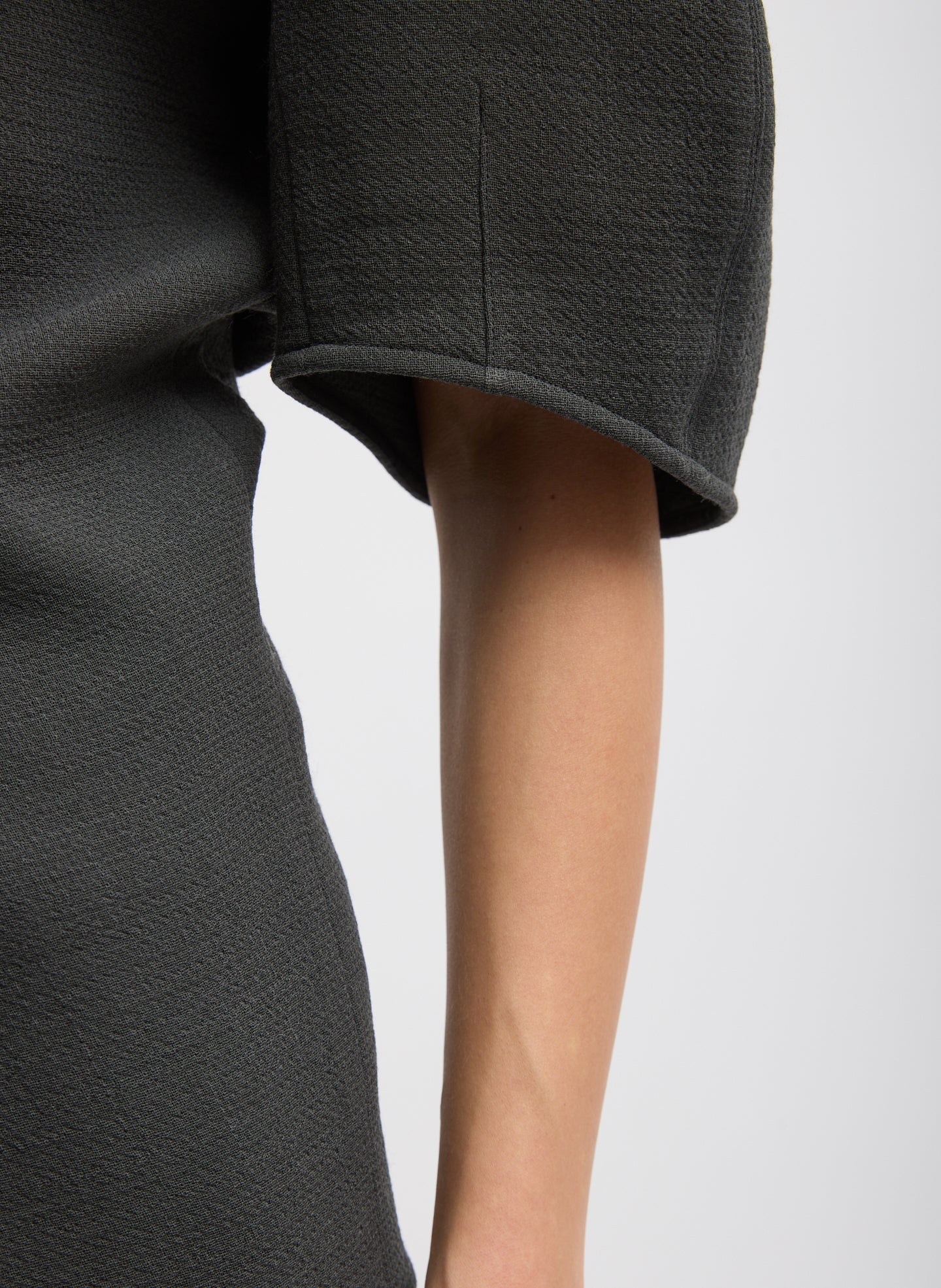 Wool Crepe Slit Front T-Shirt - Image 5