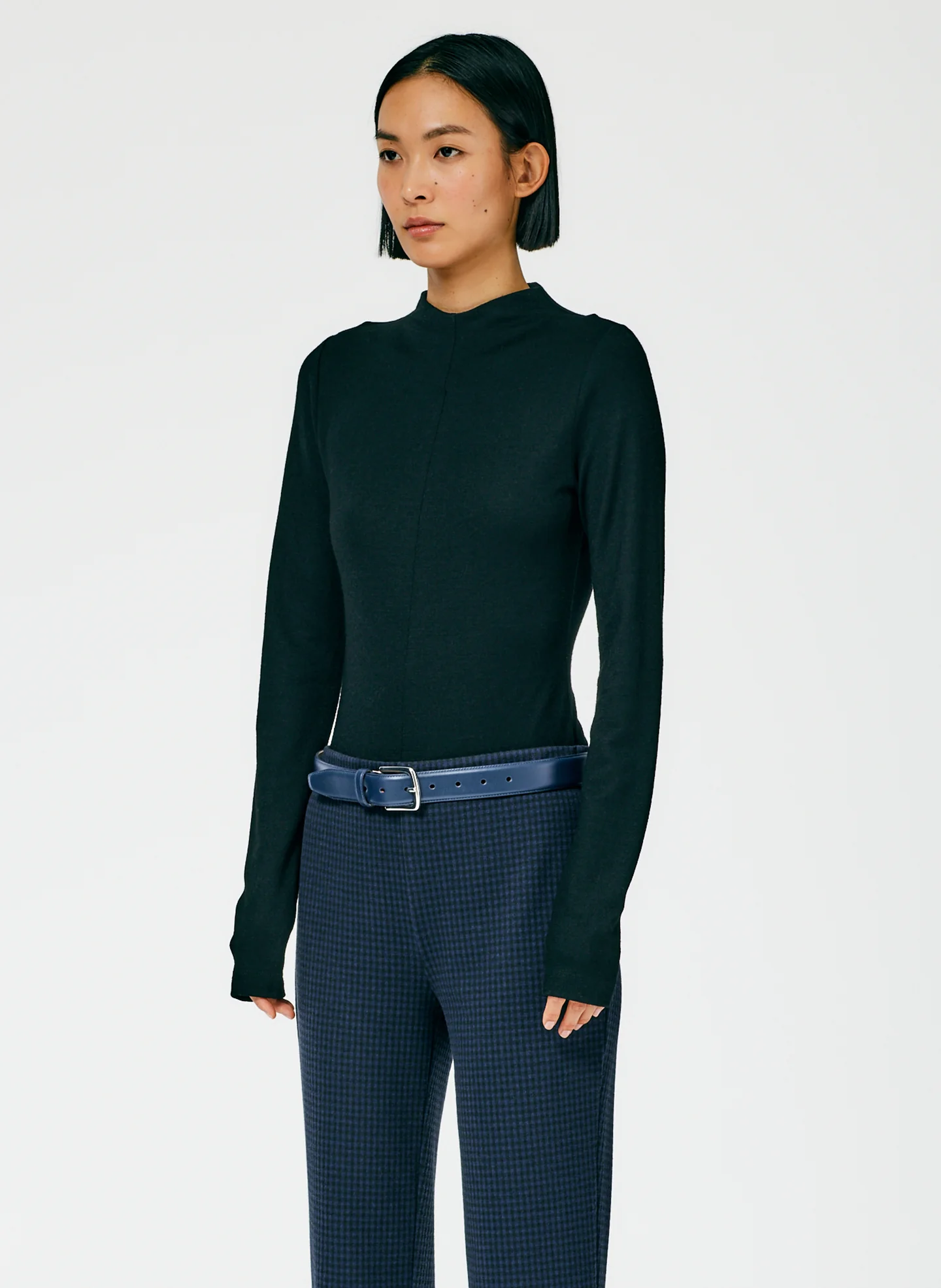 Wool Jersey Funnelneck Bodysuit - Image 3