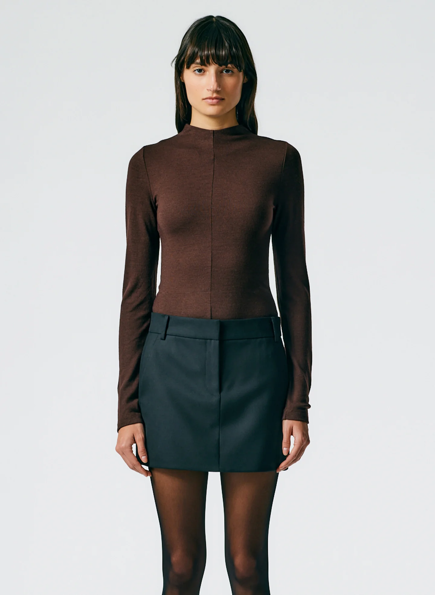 Wool Jersey Funnelneck Bodysuit - Image 2