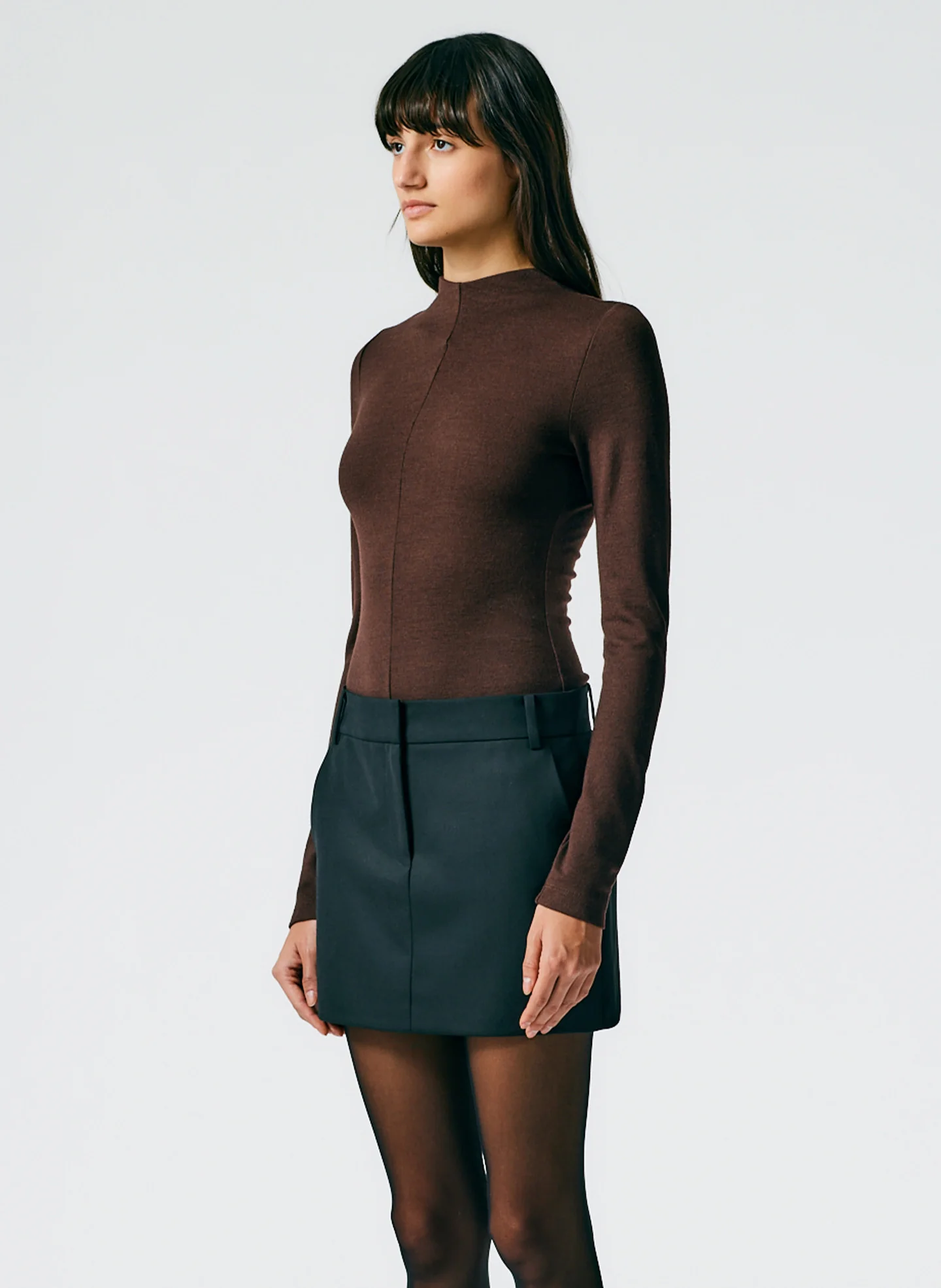 Wool Jersey Funnelneck Bodysuit - Image 3