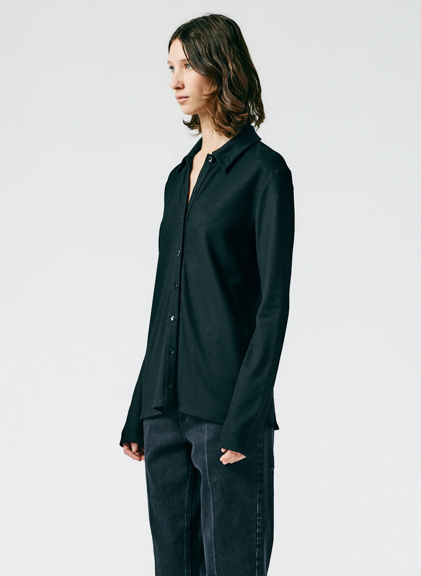 Wool Jersey Slim Shirt - Image 4
