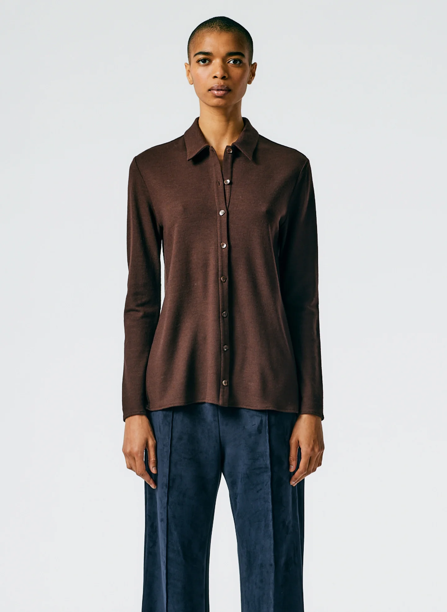 Wool Jersey Slim Shirt - Image 3