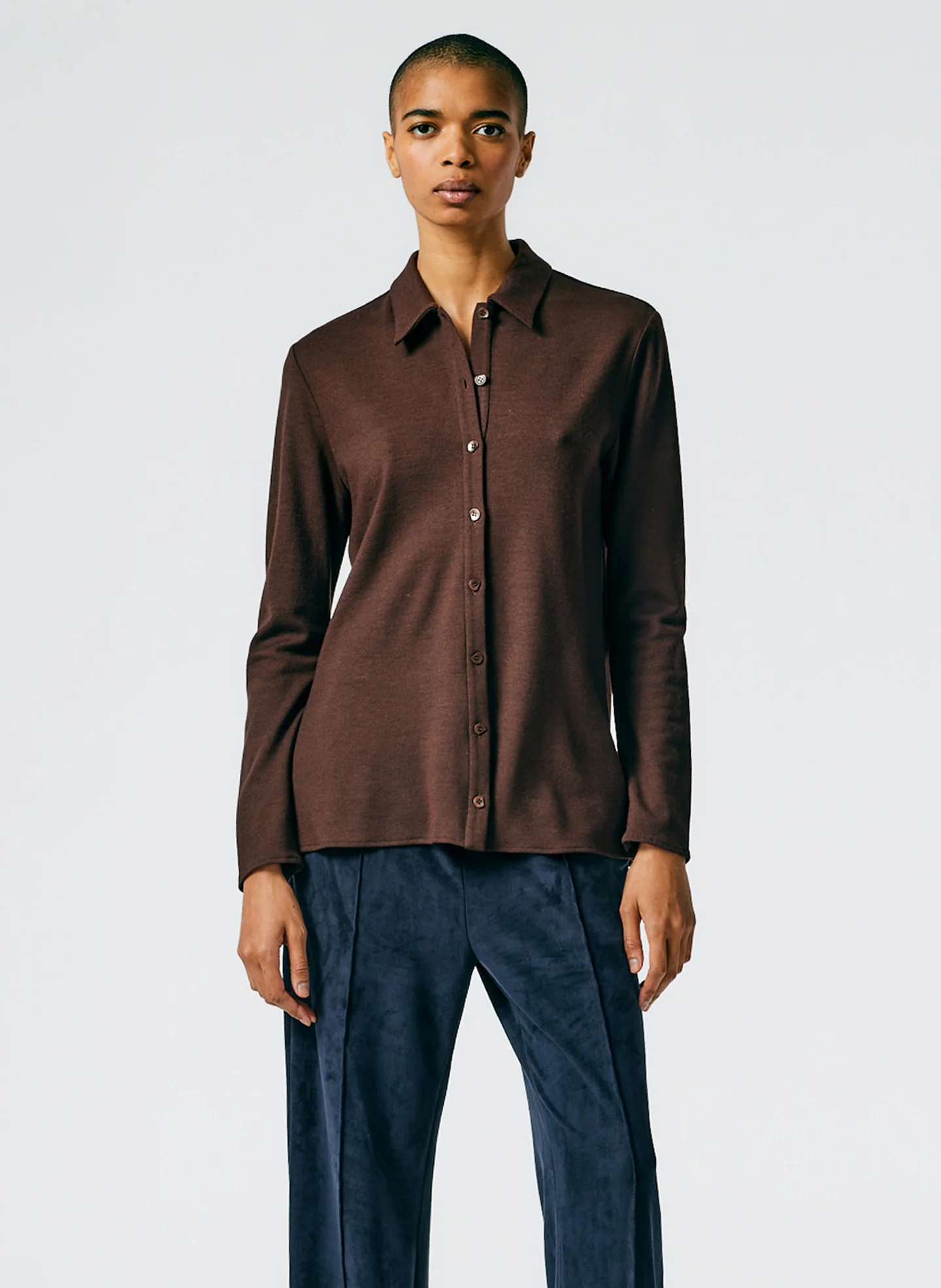 Wool Jersey Slim Shirt - Image 5
