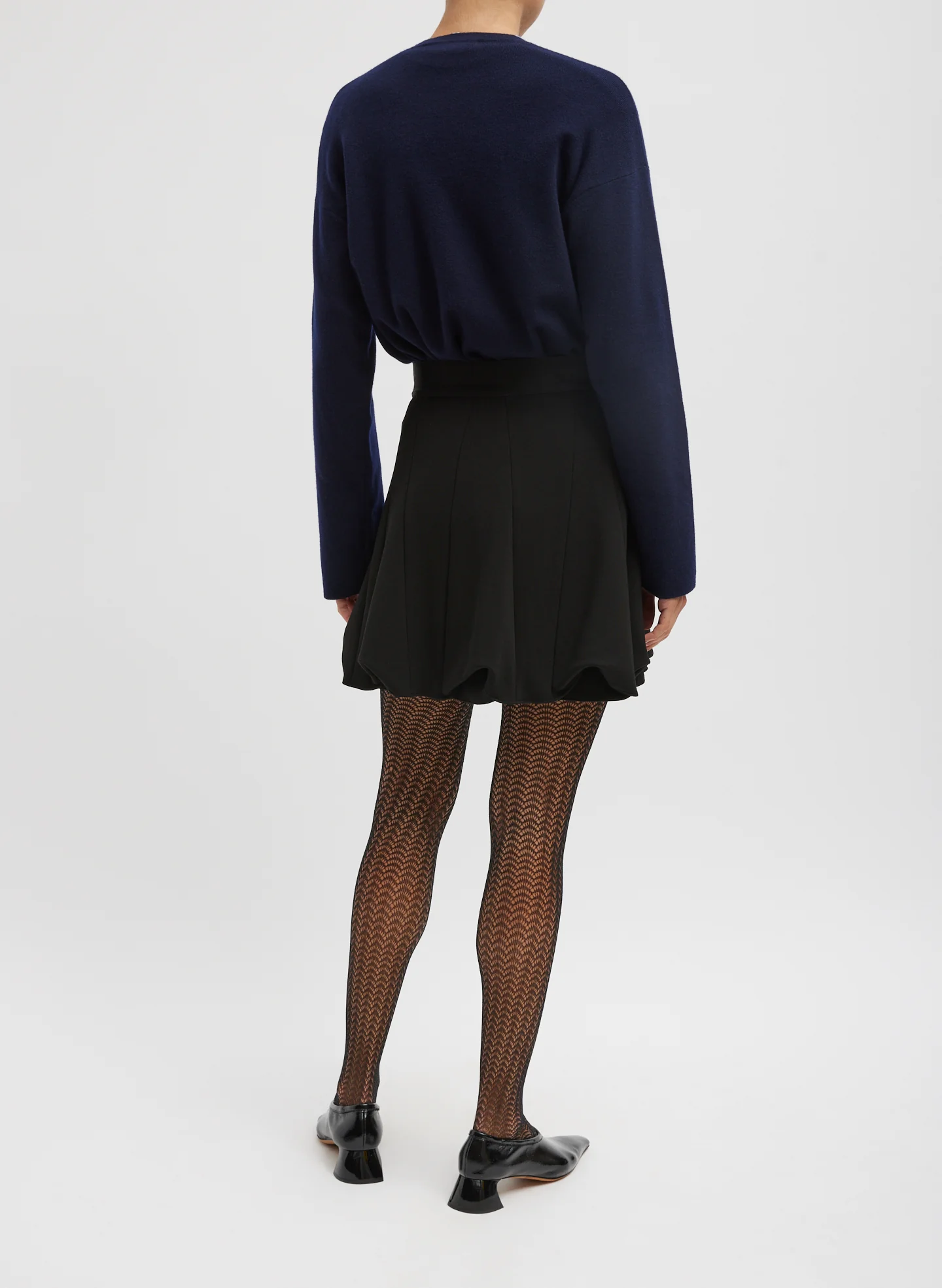 Wren Crepe Knit Short Tucked Skirt - Image 6